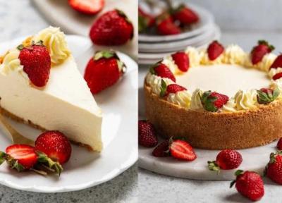 طرز تهیه چیزکیک یخچالی ساده با بیسکویت پتی بور